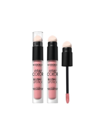DEBORAH EASY COLOR BLUSH & LIPSTICK 01 PINK CRUSH 2IN1 POMADKA & RÓŻ