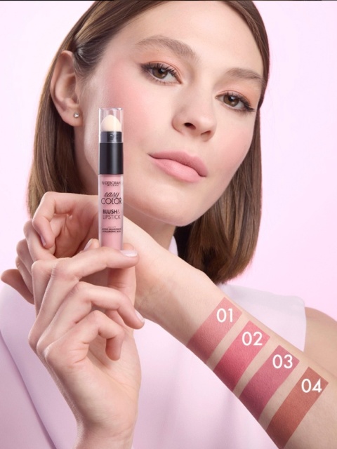 DEBORAH EASY COLOR BLUSH & LIPSTICK 01 PINK CRUSH 2IN1 POMADKA & RÓŻ